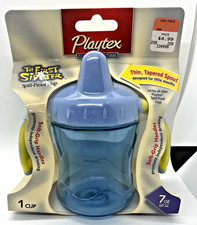 Playtex First Sipster sippy cup two handles blue yellow 7 oz 207 ml VTG 2003