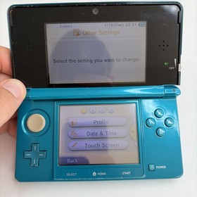 Nintendo 3DS System - Aqua Blue, Charger & Tested US Model