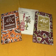 The ABC of Lot 3 Peter Pauper Press Hardcover MCM Cookbooks Retro Graphics