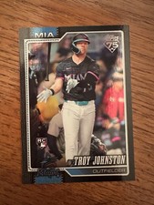 2026 Topps Series 1 Troy Johnston /10 Black Foil RC Miami Marlins 07/10 SSP