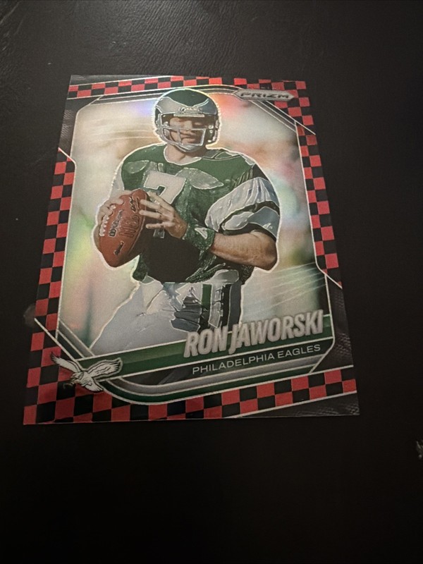 2025 Panini Prizm - Ron Jaworski #207 Black & Red Checker Prizm