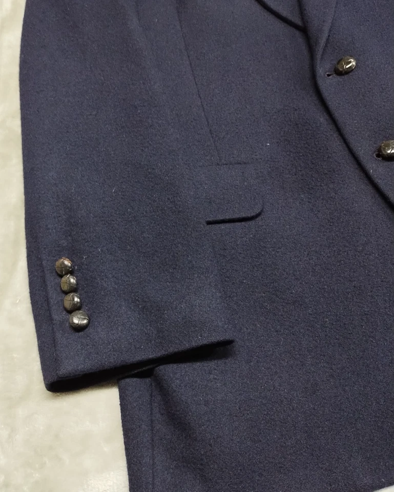 Abrigo de vestir grande de lana y cachemir azul marino oscuro con 2 botones Kuppeheimer para hombre Foto 2 de 4