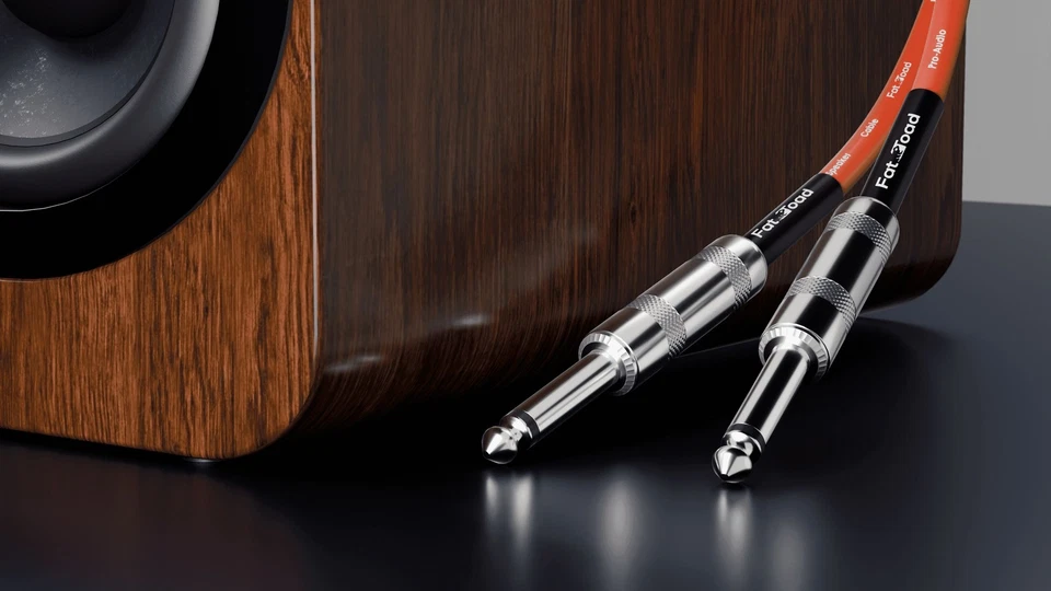 Cables de altavoz PA de 50 pies (PAQUETE DE 4) | FAT TOAD cable de audio profesional conector macho de cuarto de pulgada Foto 3 de 4