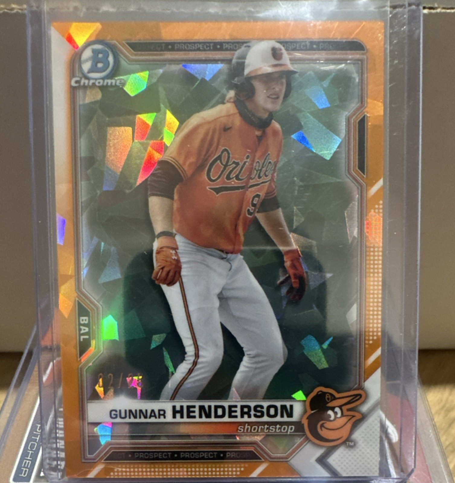 Topps 2021 Bowman Chrome Draft Sapphire Gunnar Henderson Orange /25 Rookie Orio…