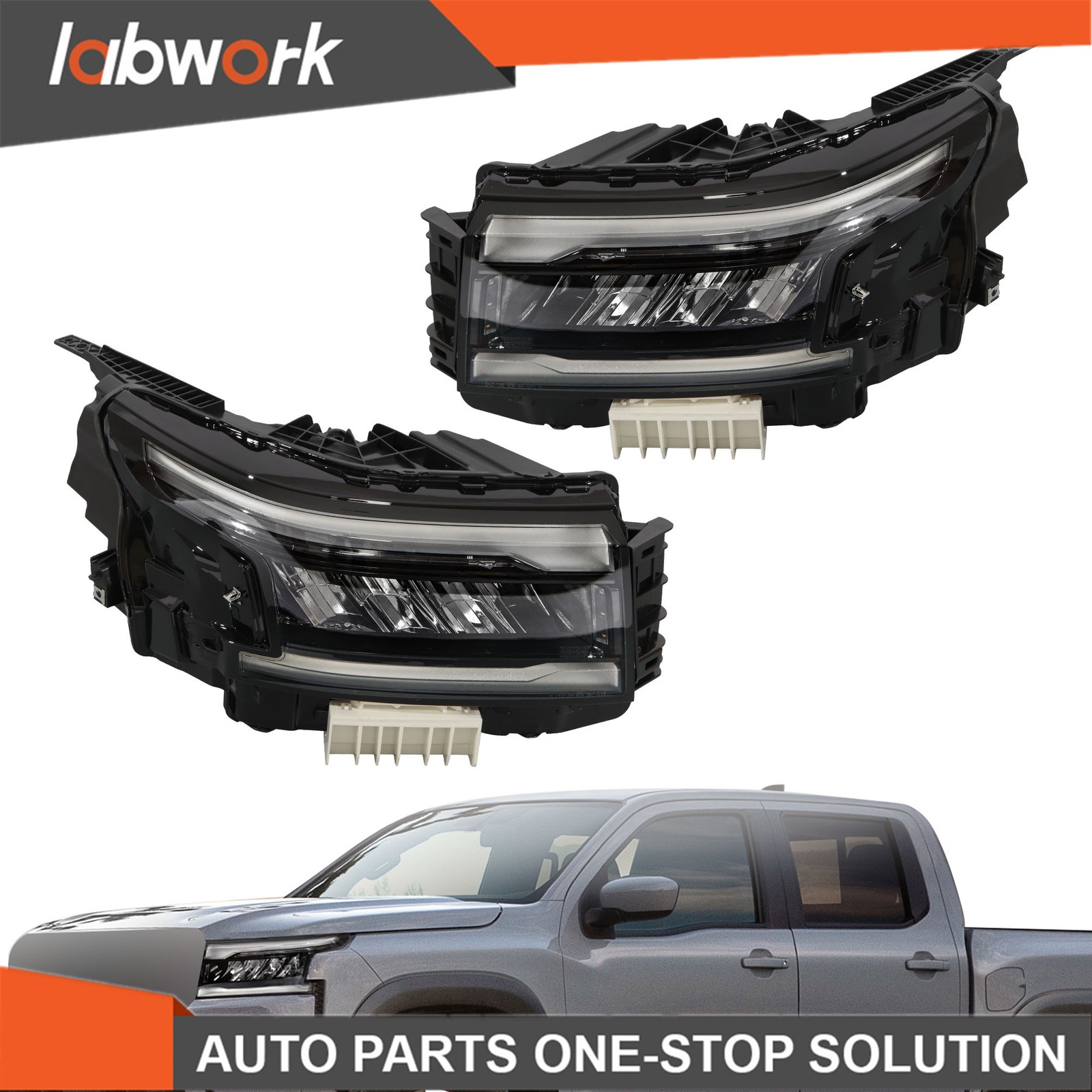 Labwork LED Headlight For Nissan Frontier 2022-2024 Left+Right LH RH Set Pair