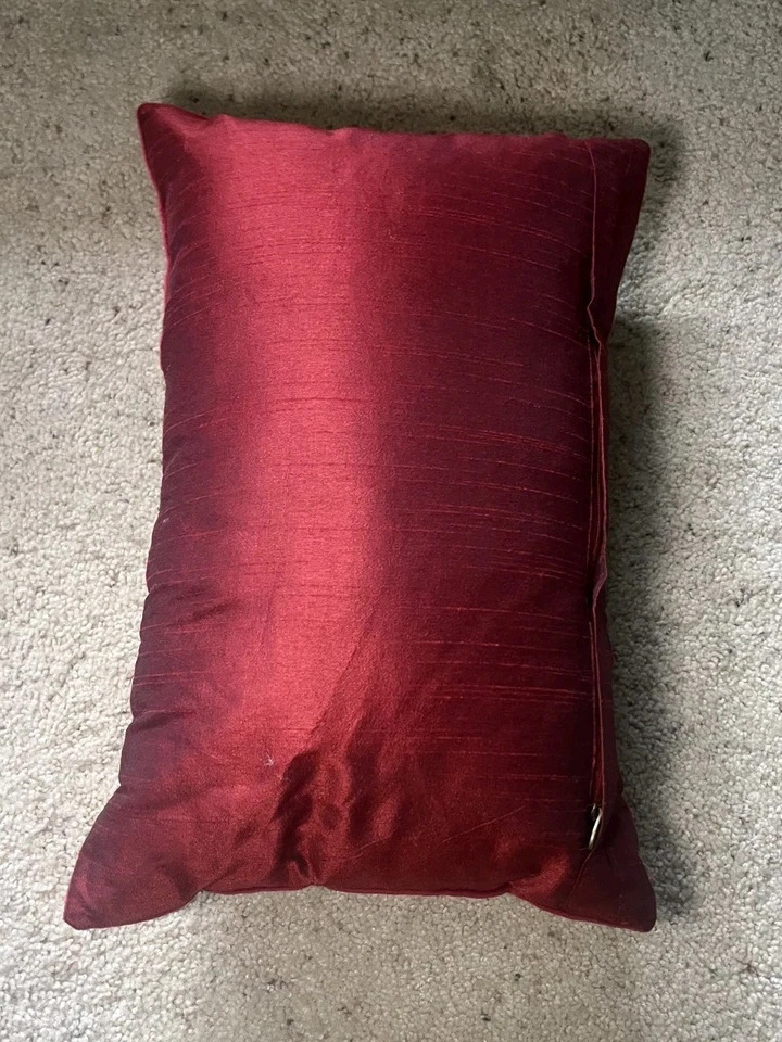 Пирс 1 панировка поясничный акцент подушка бордовый с золото и красный хлеб Рождество - Изображение 3 из 4