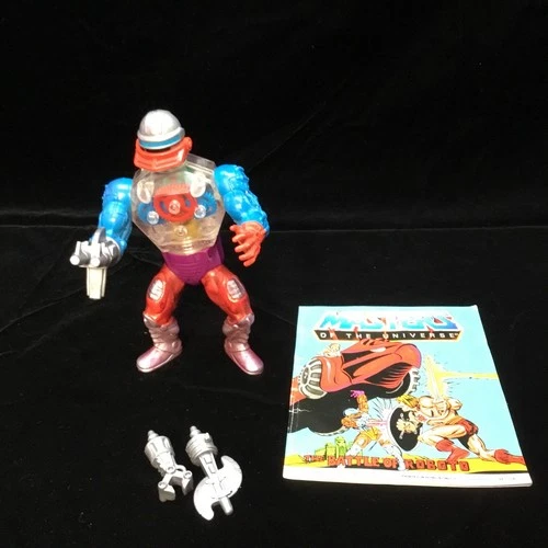 Vintage 1984 MOTU Roboto Masters of the Universe  Complete w/ Mini Comic