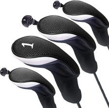 Golf Club Head Covers Woods Driver Fairway Hybrid 4 Pack,Headcovers 1 3 5 7 X