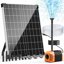POPOSOAP Solar Water Pump Outdoor, 30 Watt Solar Powered Water Pump with 430G...