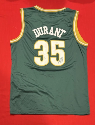 Kevin Durant Seattle Supersonics NBA Autographed Signed Custom Jersey JSA