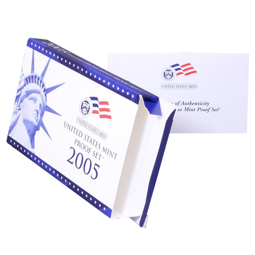 Empty Packaging Replacement Clad Proof Set Box & COA No Coins 2005