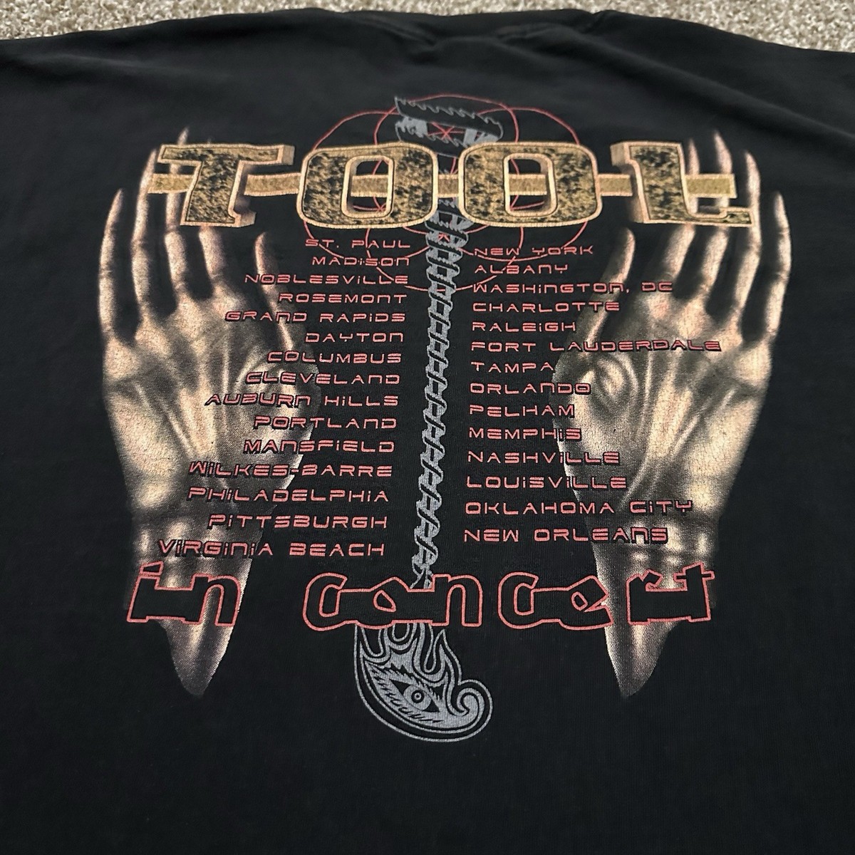 Vintage Tool band 2001 tour t shirt XL lateralus era | eBay