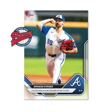 Spencer Strider 13 K’s 2025 MLB Topps NOW Card 296 In Hand