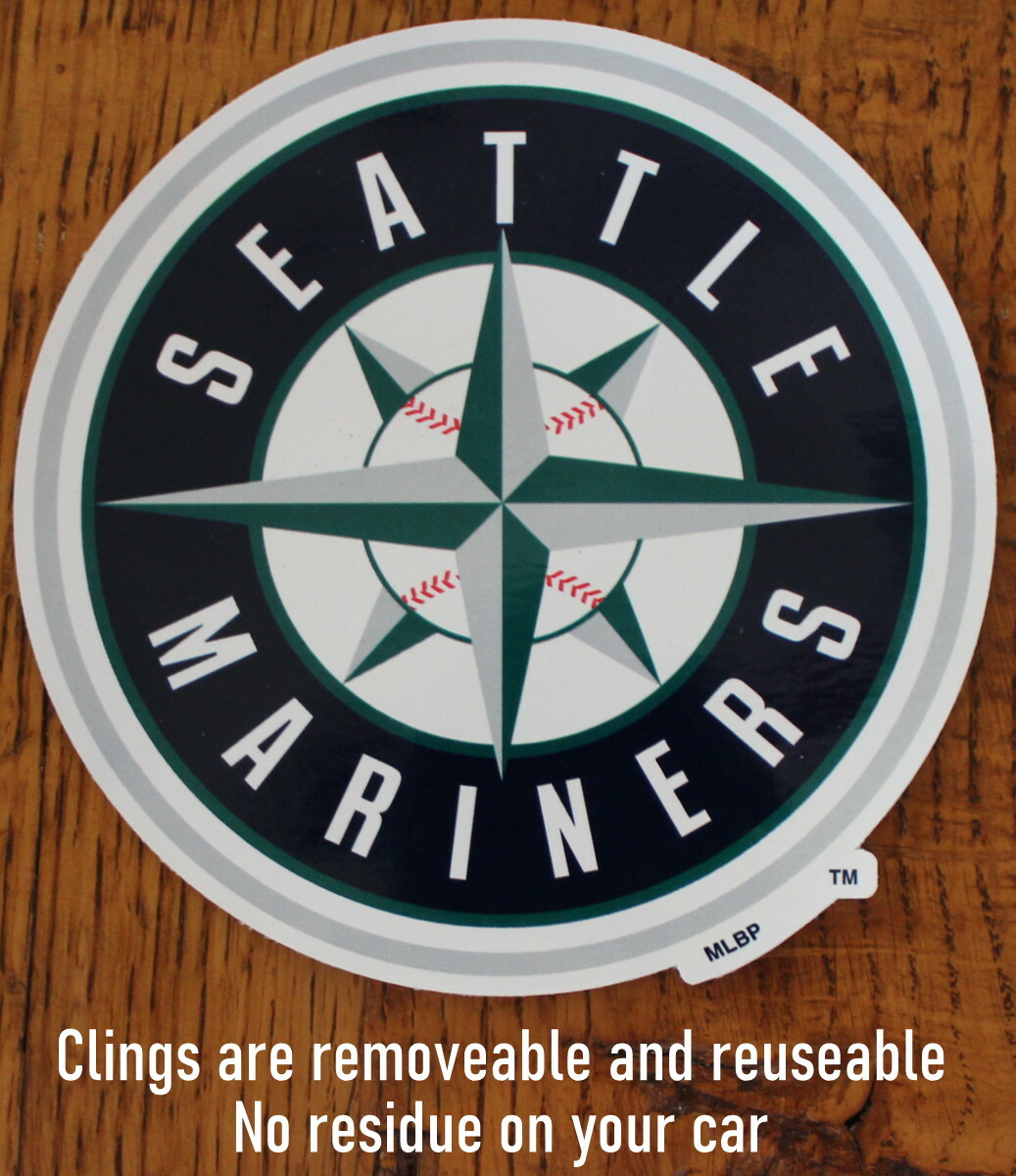 Seattle Mariners Baseball Decal Die Cut Static Cling Lic Color