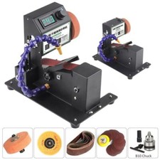 350W Mini Belt Sander Electric Sanding Polishing Machine Dry Wet Grinder US