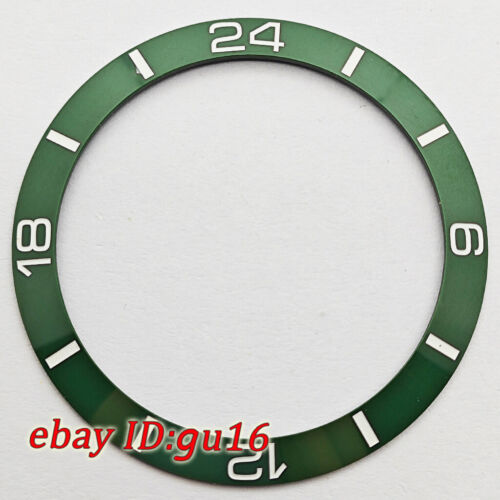 38mm Negro Blanco Azul Verde Oro Bisel Inserto Ajuste 40mm Reloj Automático - Imagen 54 de 102