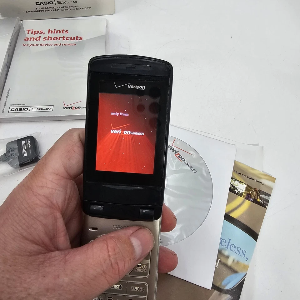 *RARE* Casio Exilim Flip Phone Digital Camera Phone C721 Tested Read Description - Image 4 of 4