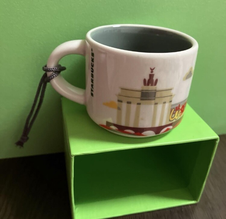 Berlin Germany Starbucks mini Mug Cup DEMI 2oz ORNAMENT You
