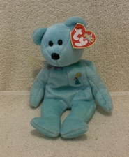 2000 TY Beanie Baby Plush ARIEL IN MEMORY 1981-1988 BLUE BEAR - NWT