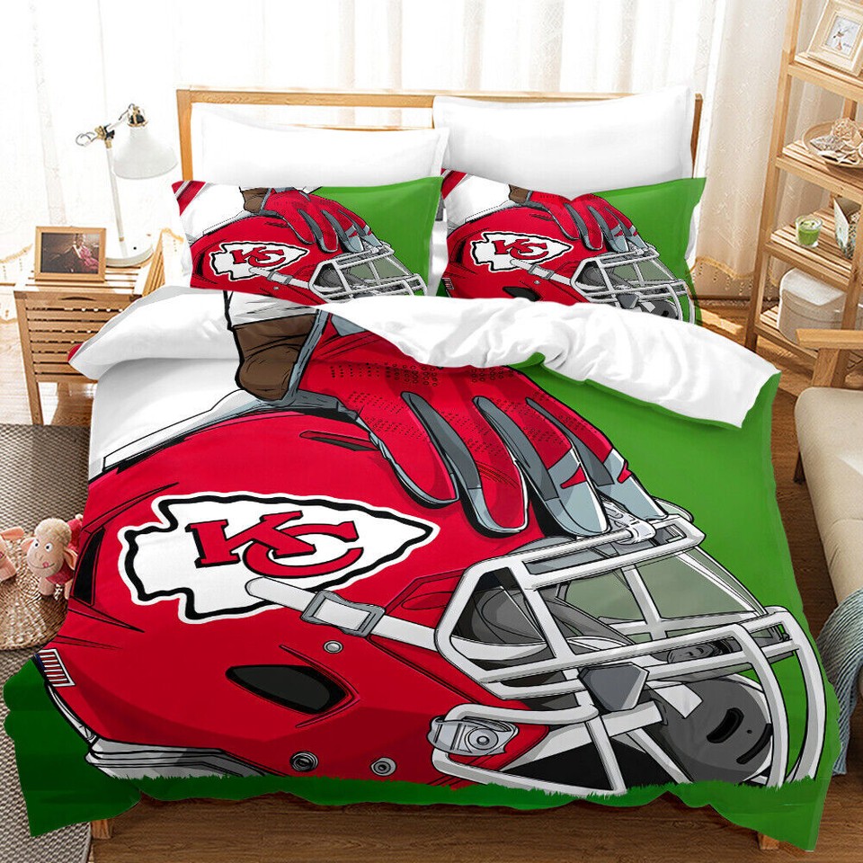 Kansas City Chiefs Comforter Cover 3PCS Bedding Set Duvet Cover