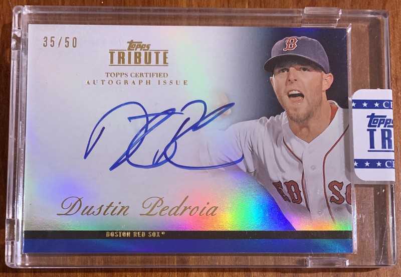 Dustin PEDROIA 2012 Topps Tribute Inkable Accolades Encased AUTO #TA-DP 35/50 NM Dustin PEDROIA 2012 Topps Tribute Inkable Accolades Encased AUTO #TA-DP 35/50 NM
