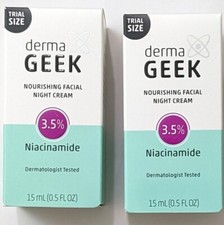 dermaGEEK Nourishing Facial3.5 Niacinamide Night Cream 0.5 fl oz  2 boxes