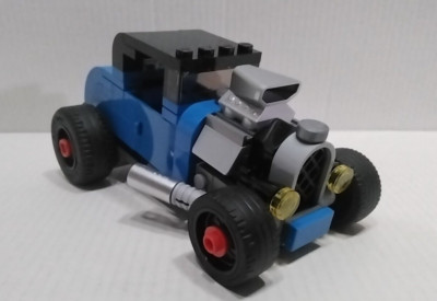 Custom Blue/Black Ford A Model Hot Rod - This is a modified LEGO 75875 Speed Cha
