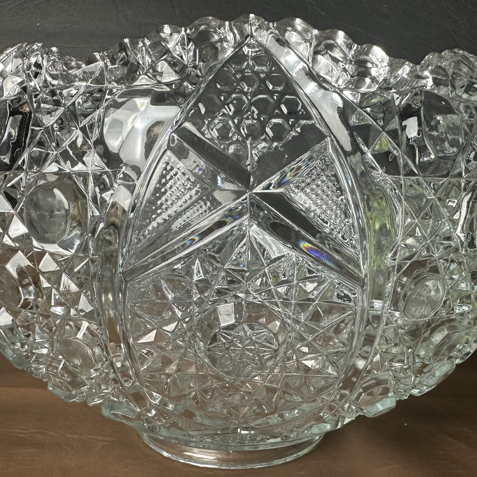 Vintage LE Smith Glass Daisy And Button Punch Bowl Set MidCentury 18 Cups eBay