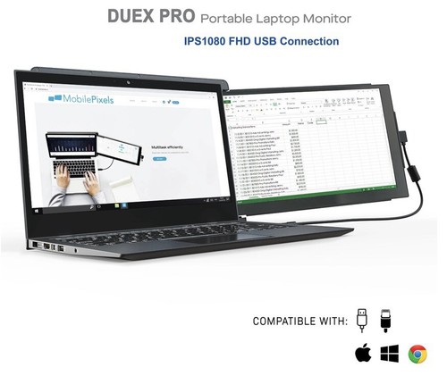 Mobile Pixels Duex Pro 12.5" Portable Laptop Monitor w/ Kickstand - Dual Screen - 第 9/15 張圖片