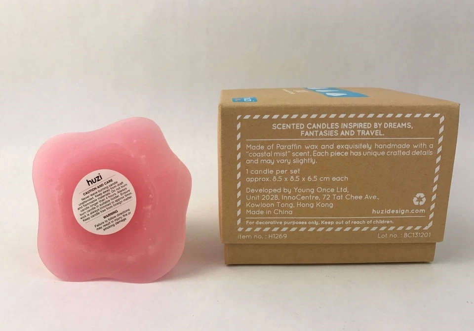 FUJI by BeCandle Mountain Candle Pale Rose 3.3 x 2.5 inch Set of 6 - Image 3 of 4