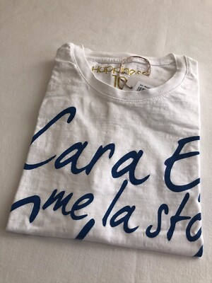 T-Shirt Happiness Uomo - Dessin 'Vino Di Sera' - Blanc - Coton - Neuf Avec Étiquettes