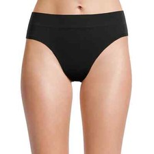 No Boundaries Women's Seamless Hipster Panties Size LARGE Solid Black New