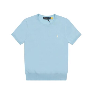 RL POLO Knit Shirt Light Blue Short Sleeve size S-XL