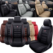 For Nissan Rogue 2014-2023 Car Seat Covers Front Rear Back Seat Cover PU Leather