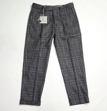 NEW Manuel Ritz Trousers in Grey W34''xL28" Wool Blend Cuffed