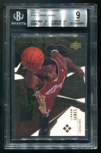 2003 UD Black Diamond Lebron James Bronze RC 38/100 BGS 9 MINT