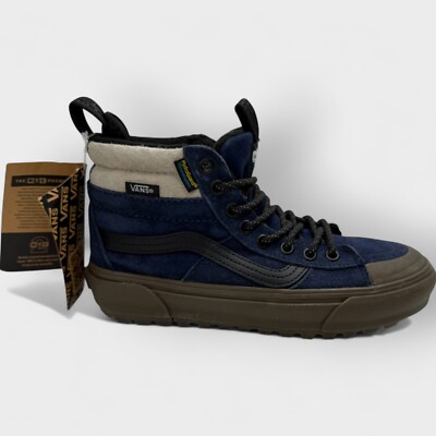 Vans SK8-Hi MTE-2 Women 5.5 Navy Khaki Utility Gum Winter Boots NWT