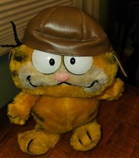 1981 Garfield Football Player 10" Plush Fun Farm Stuffed Animal Vintage Hat