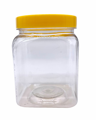 10 x 450 ml Quadratische Kunststoff Vorratsgläser Küche/Garage Organisation 11 Farben