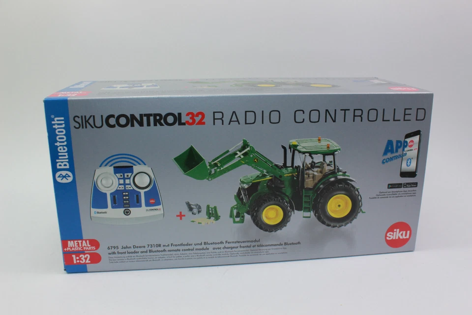 Siku 6795 John Deere 7310R + Control Cargador Frontal 1:3 2 Nuevo EN Caja Bluetooth Foto 2 de 4