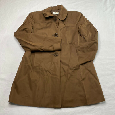 Talbots Jacket sz 4 Brown Pleated Timeless Classic Elevated Autumn Minimalist
