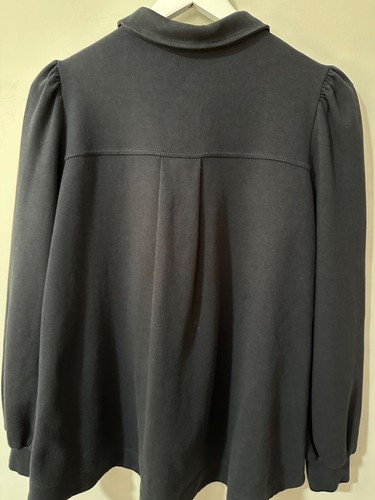 ME+EM ZIP SWEATSHIRT TOP VENTS SIDES WITH BUTTONS A LINE SHAPE SIZE UK12 - Picture 7 of 15