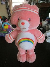2004 Care Bears CHEER BEAR TALKING MOTION PLUSH FITNESS TRAINER,15'',3-SAYINGS