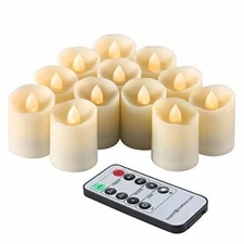 Flameless Candles Battery Christmas Tea Candles with Remote LED Votive Tea Light