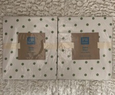 2 Pottery Barn Teen GREEN 108 L Dottie Sheer Panel Curtain 44x108 Polka Dot PB