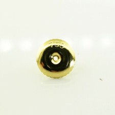 Solid 18k Yellow Gold Earring Back for Screw Back Posts -approx 0.86mm thickness