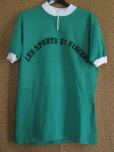 Maillot cycliste Acrylique Valentine 70's vert vintage Ancien Homme - M