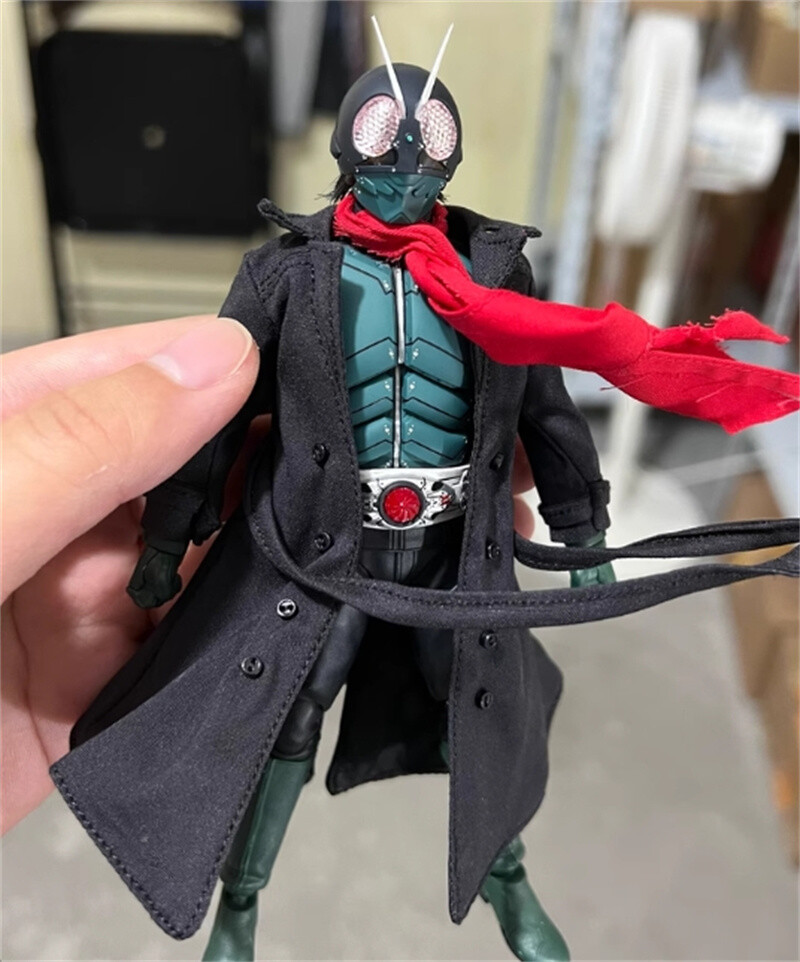 1/12 Kamen Rider Clothes Coat Scarf Model Outfit Doll Accessories