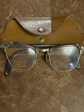 Shuron 1/10 12K GF Vintage Glasses 20 M/M Lenses, Black GF Frame Leather Case