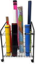 PROARTek PK00003 Model WRF55 Wire Bin Roll File, 12 Slots, 5 x 5 Inches; Black